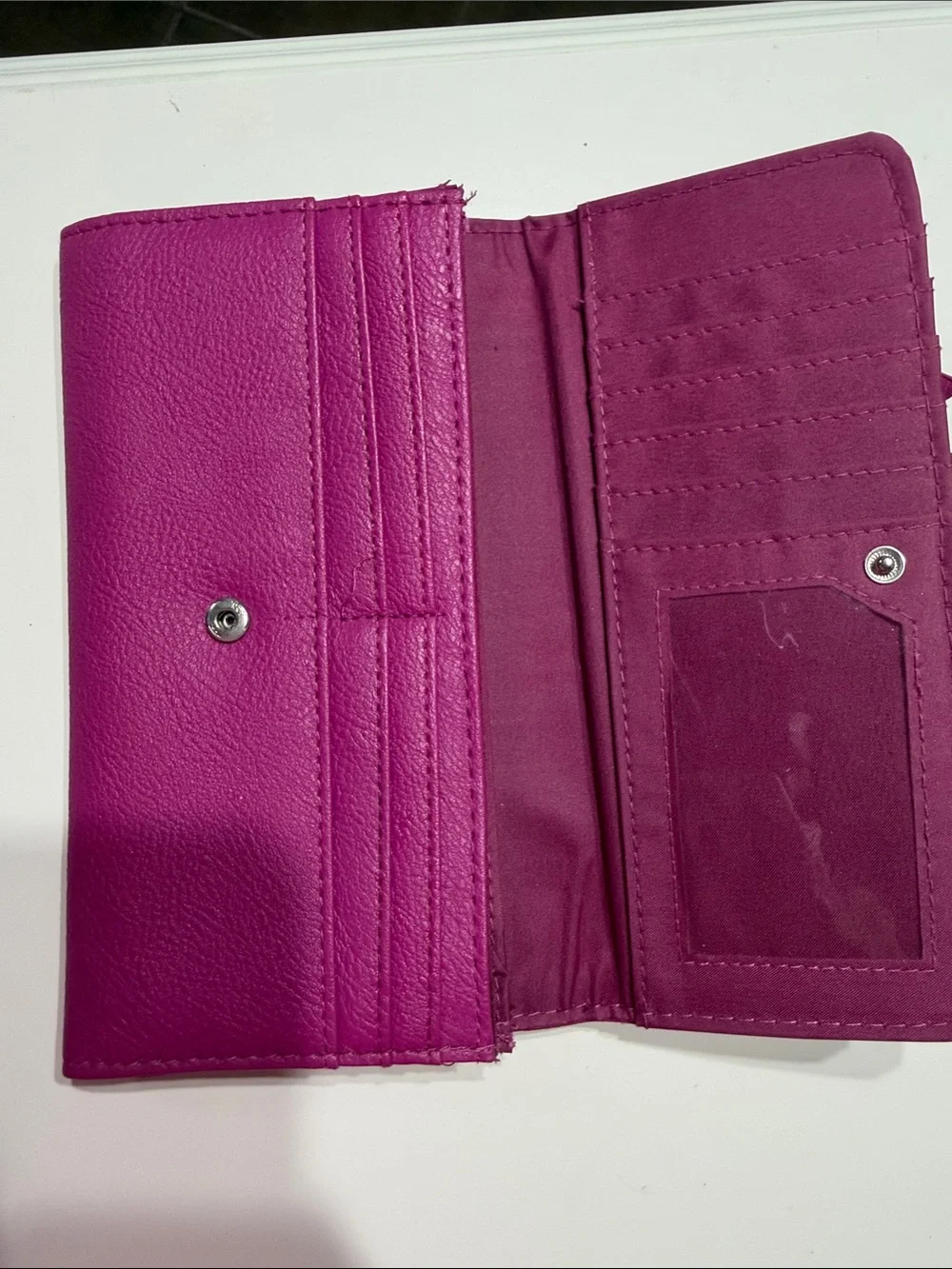 Icing Pink Bow Accent Clutch Wallet
